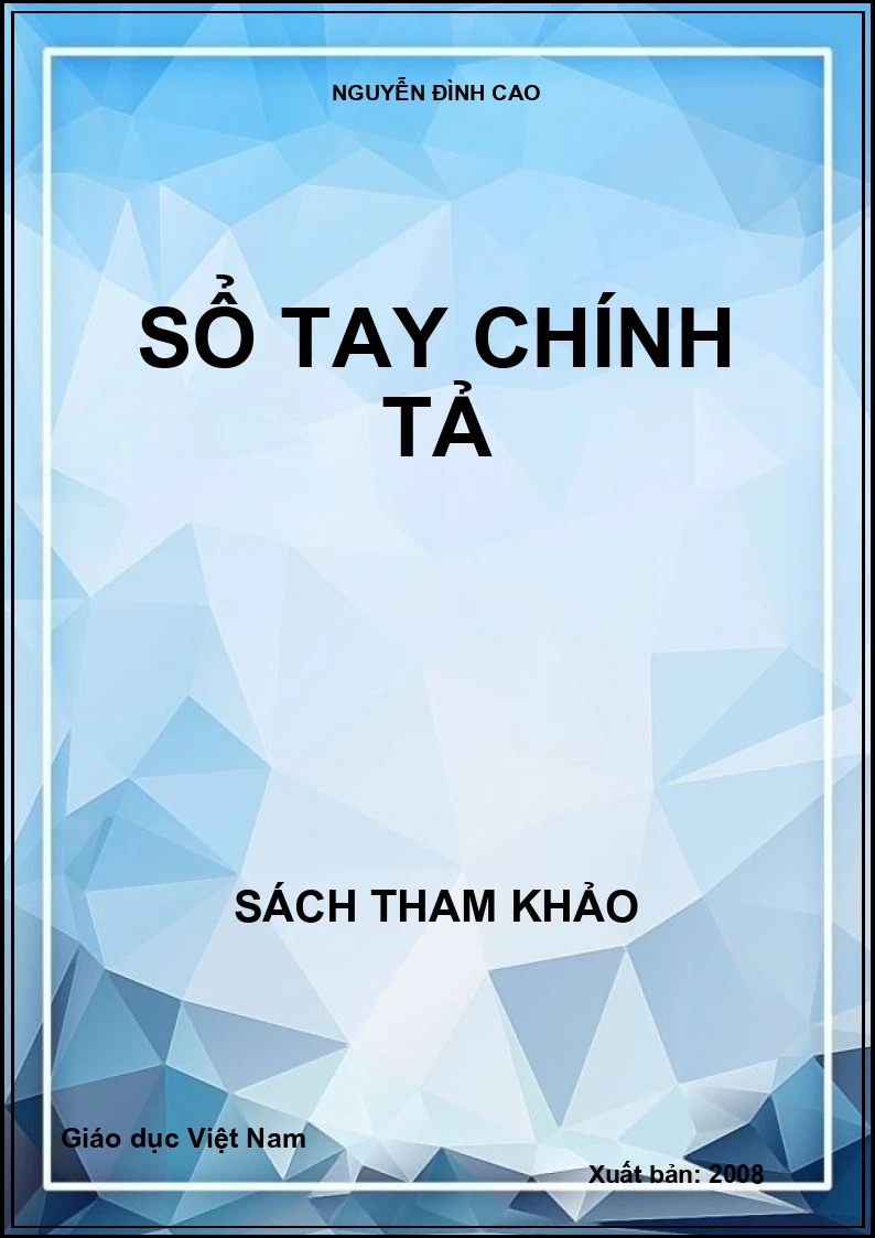 SỔ TAY CHÍNH TẢ