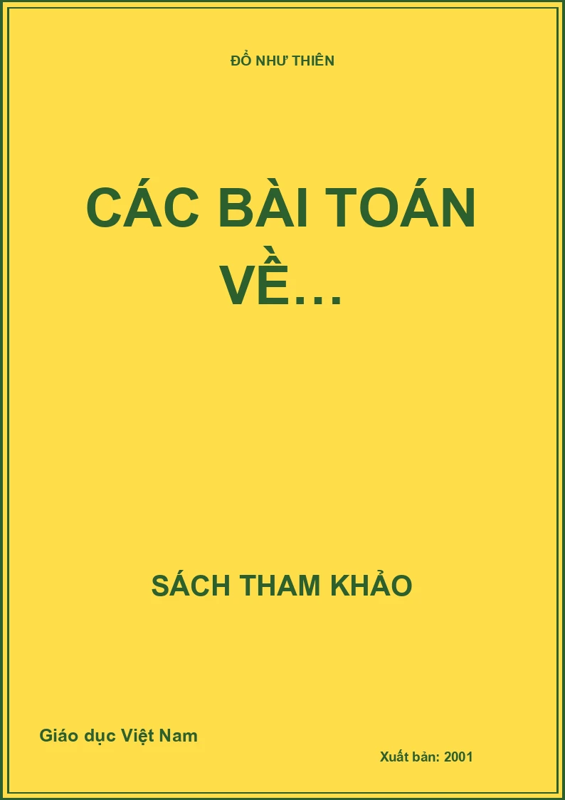 CÁC BÀI TOÁN VỀ…
