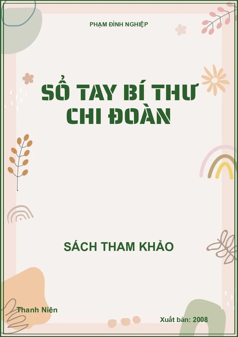 SỔ TAY BÍ THƯ CHI ĐOÀN