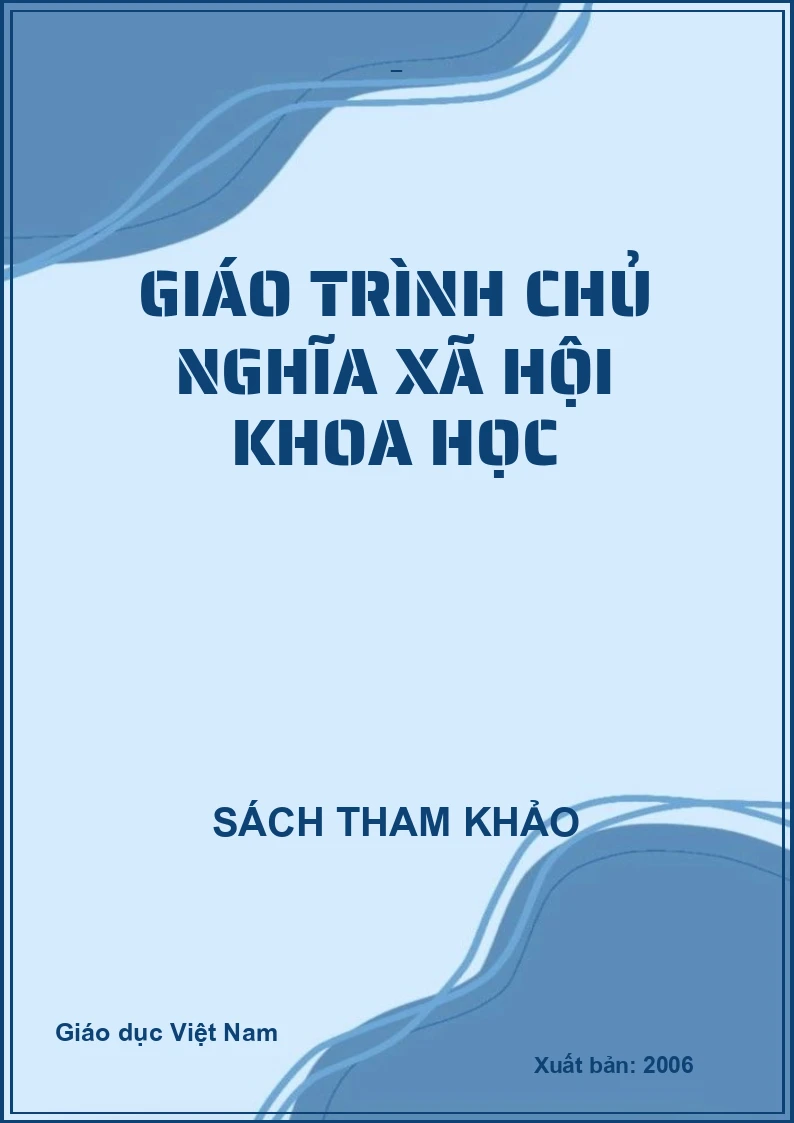 GIÁO TRÌNH CHỦ NGHĨA XÃ HỘI KHOA HỌC