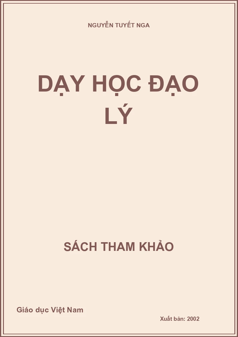 DẠY HỌC ĐẠO LÝ