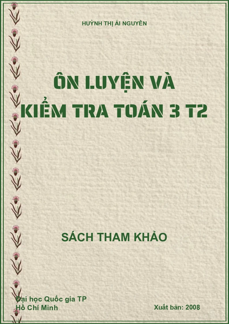 ÔN LUYỆN VÀ KIỂM TRA TOÁN 3 T2