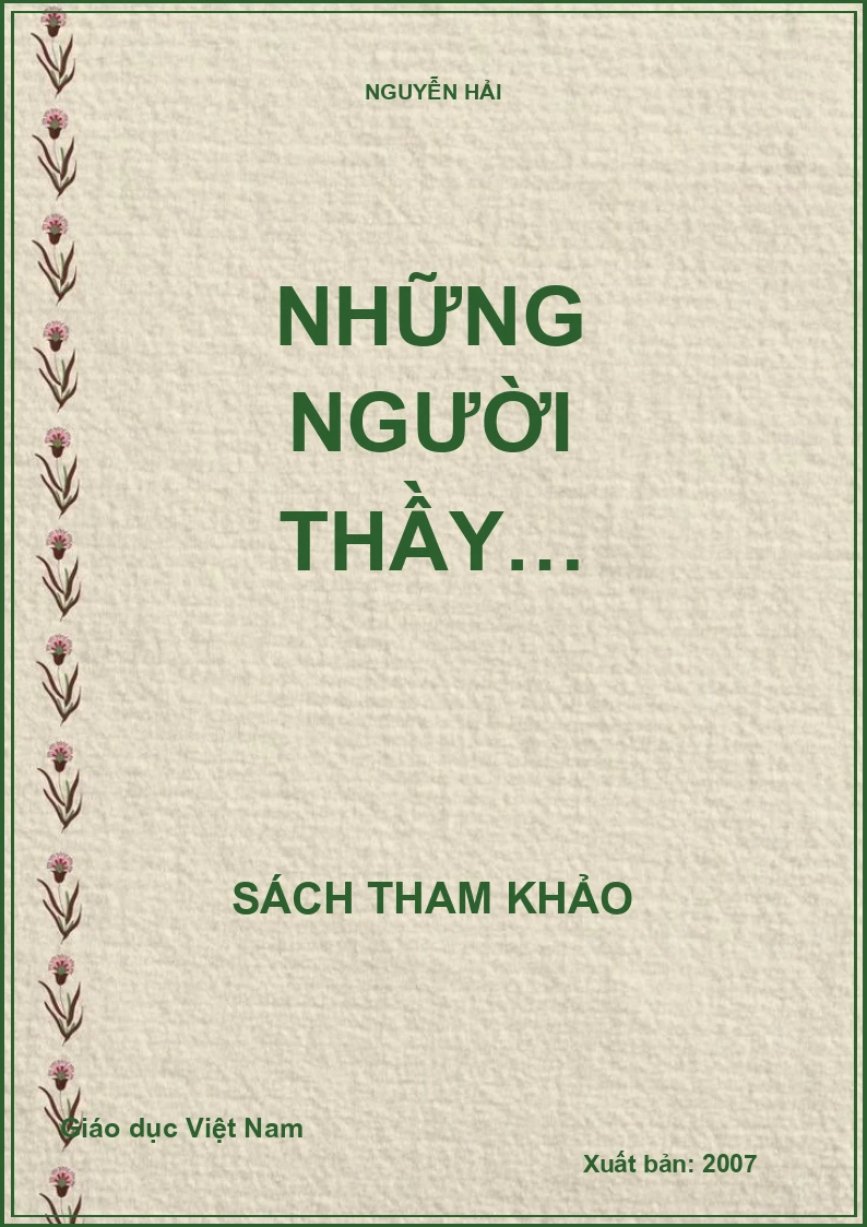 NHỮNG NGƯỜI THẦY…
