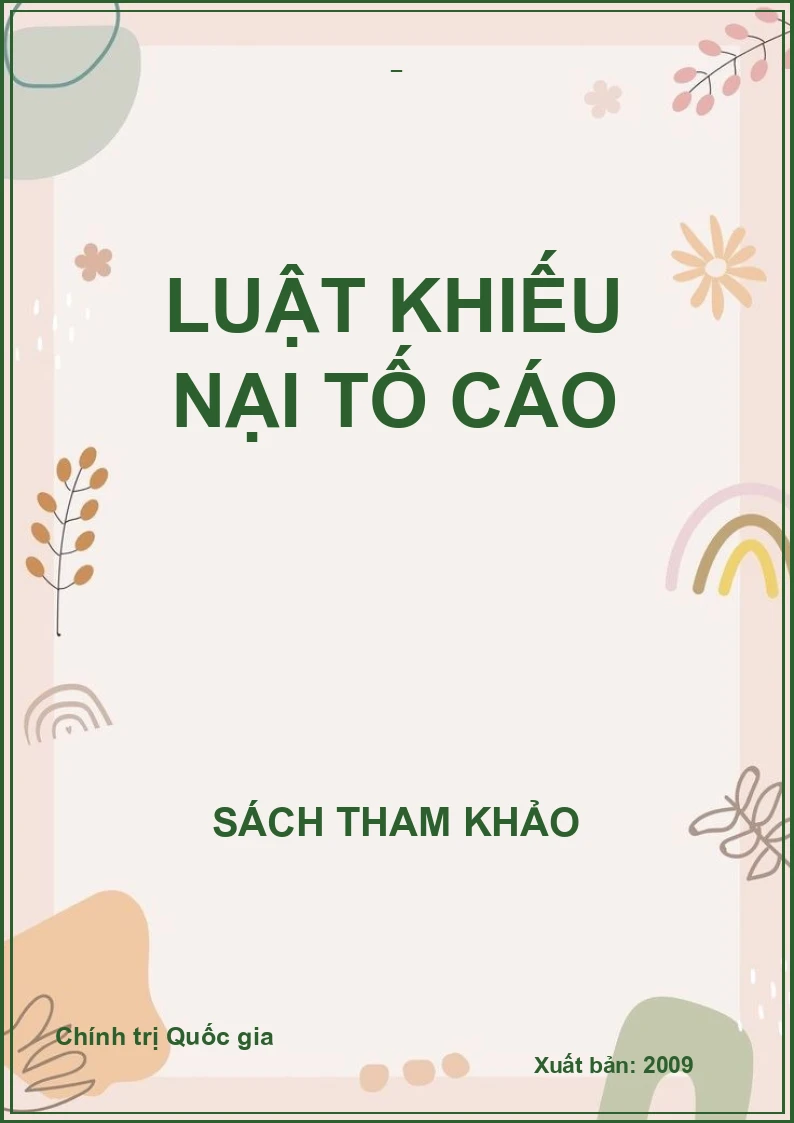 LUẬT KHIẾU NẠI TỐ CÁO