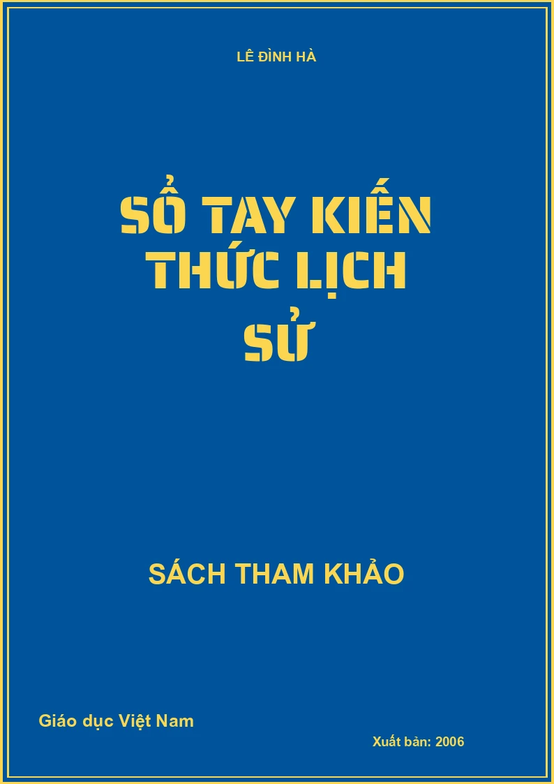 SỔ TAY KIẾN THỨC LỊCH SỬ