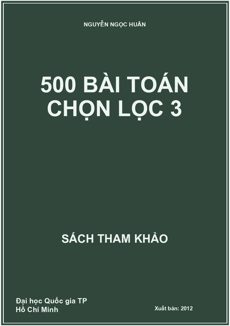 500 BÀI TOÁN CHỌN LỌC 3