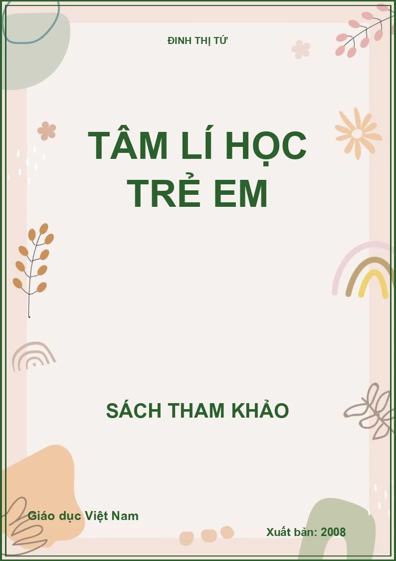 TÂM LÍ HỌC TRẺ EM