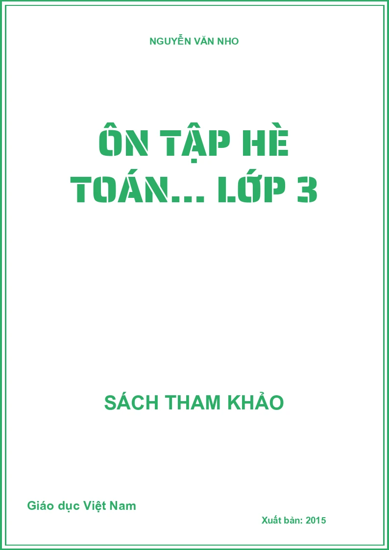 ÔN TẬP HÈ TOÁN… LỚP 3