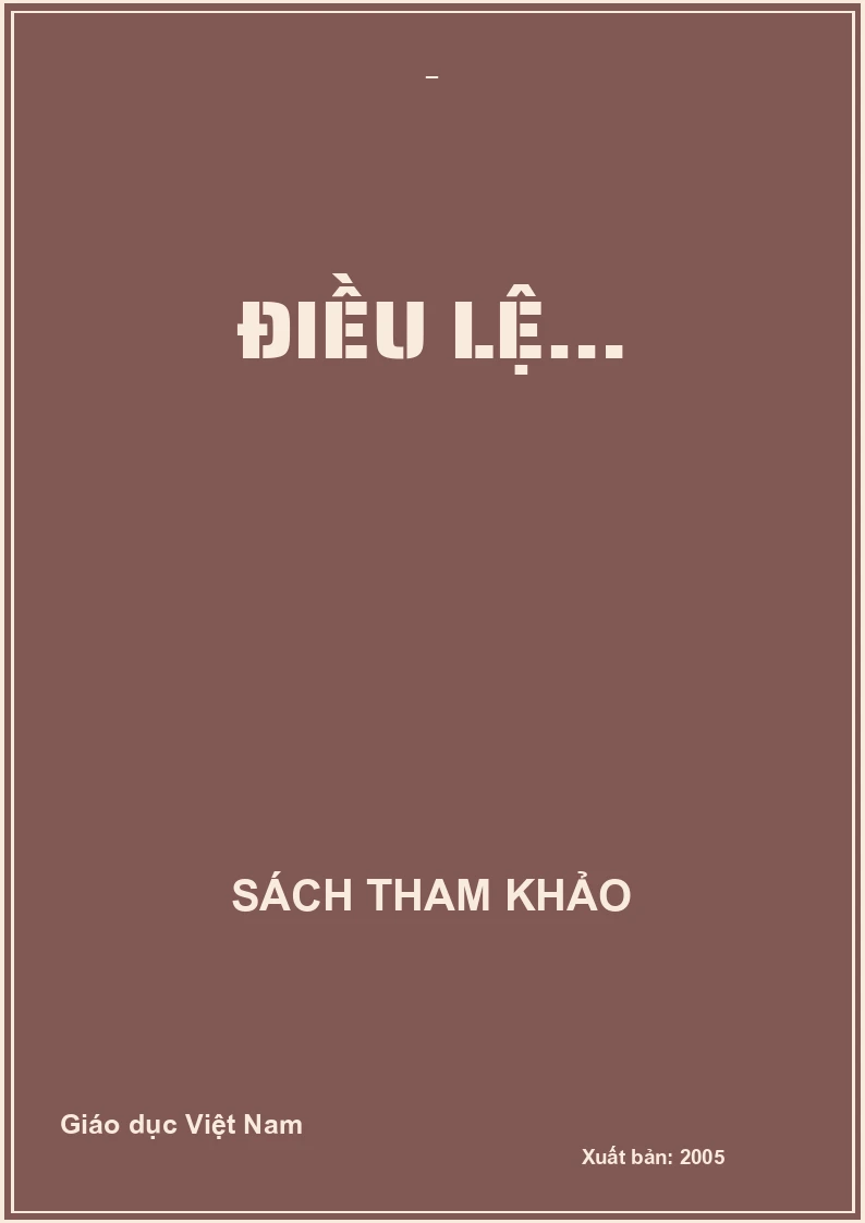 ĐIỀU LỆ…