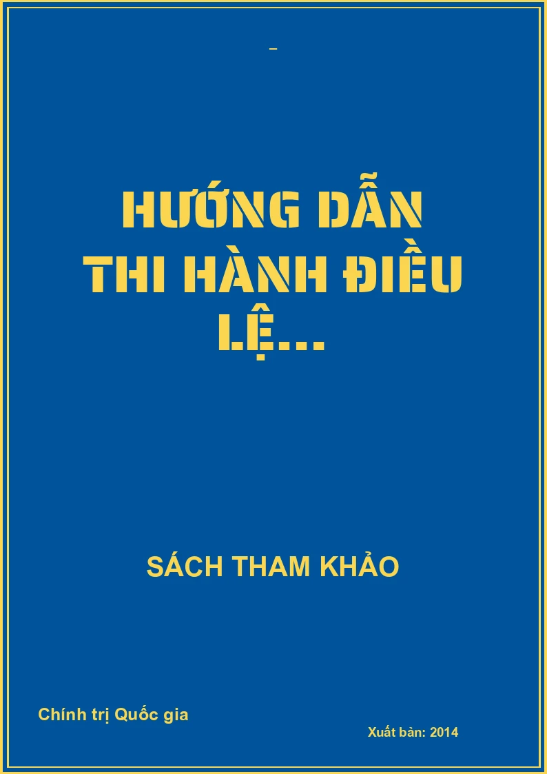 HƯỚNG DẪN THI HÀNH ĐIỀU LỆ…