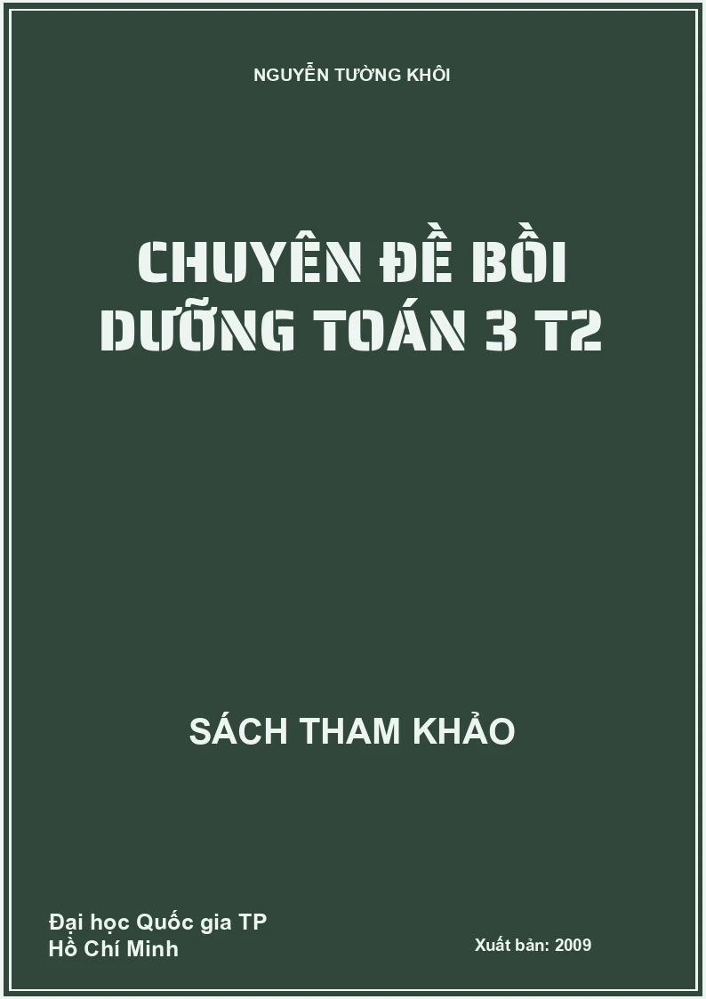 CHUYÊN ĐỀ BỒI DƯỠNG TOÁN 3 T2