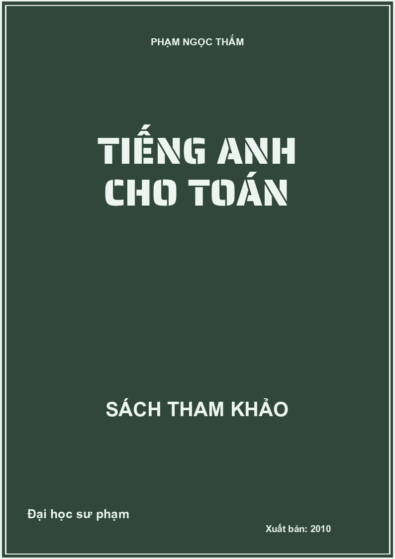 TIẾNG ANH CHO TOÁN