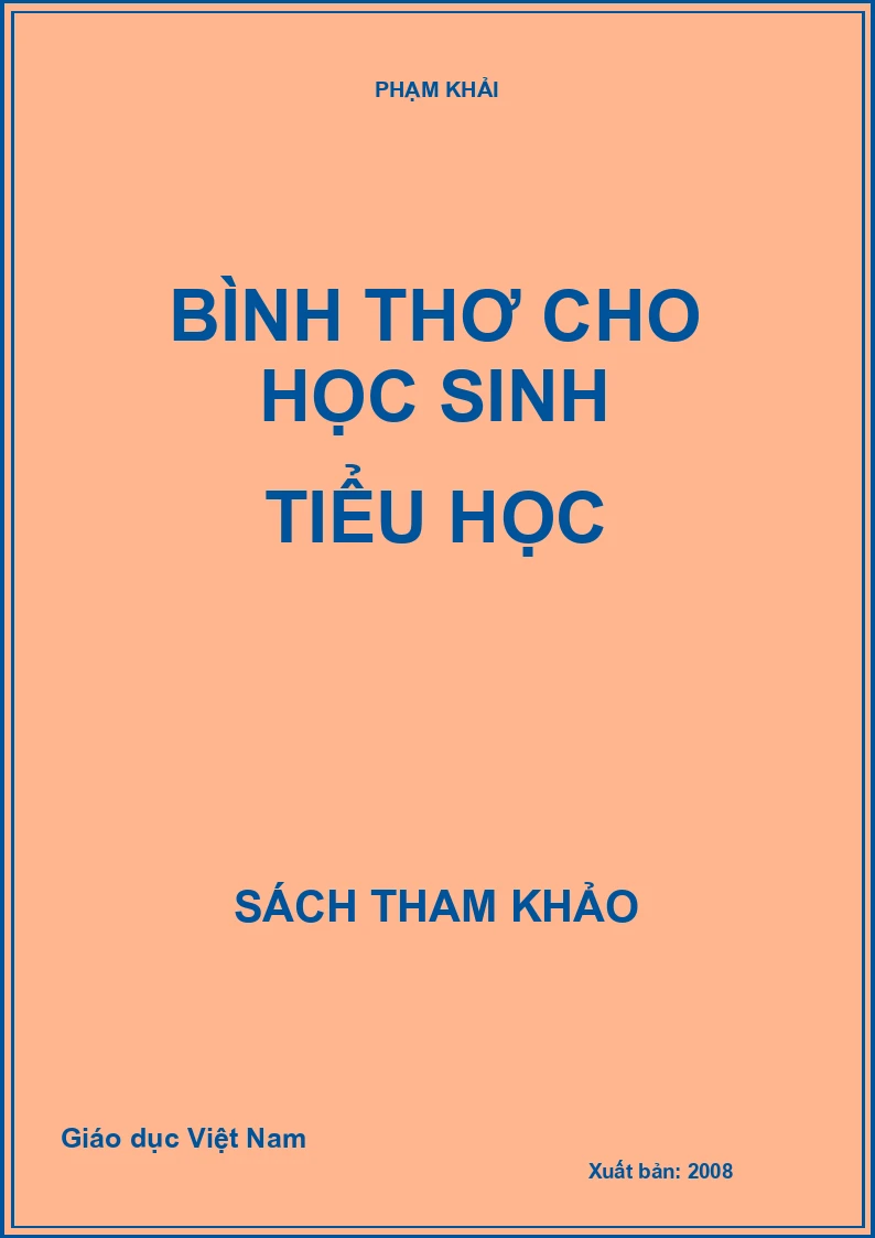BÌNH THƠ CHO HỌC SINH TIỂU HỌC