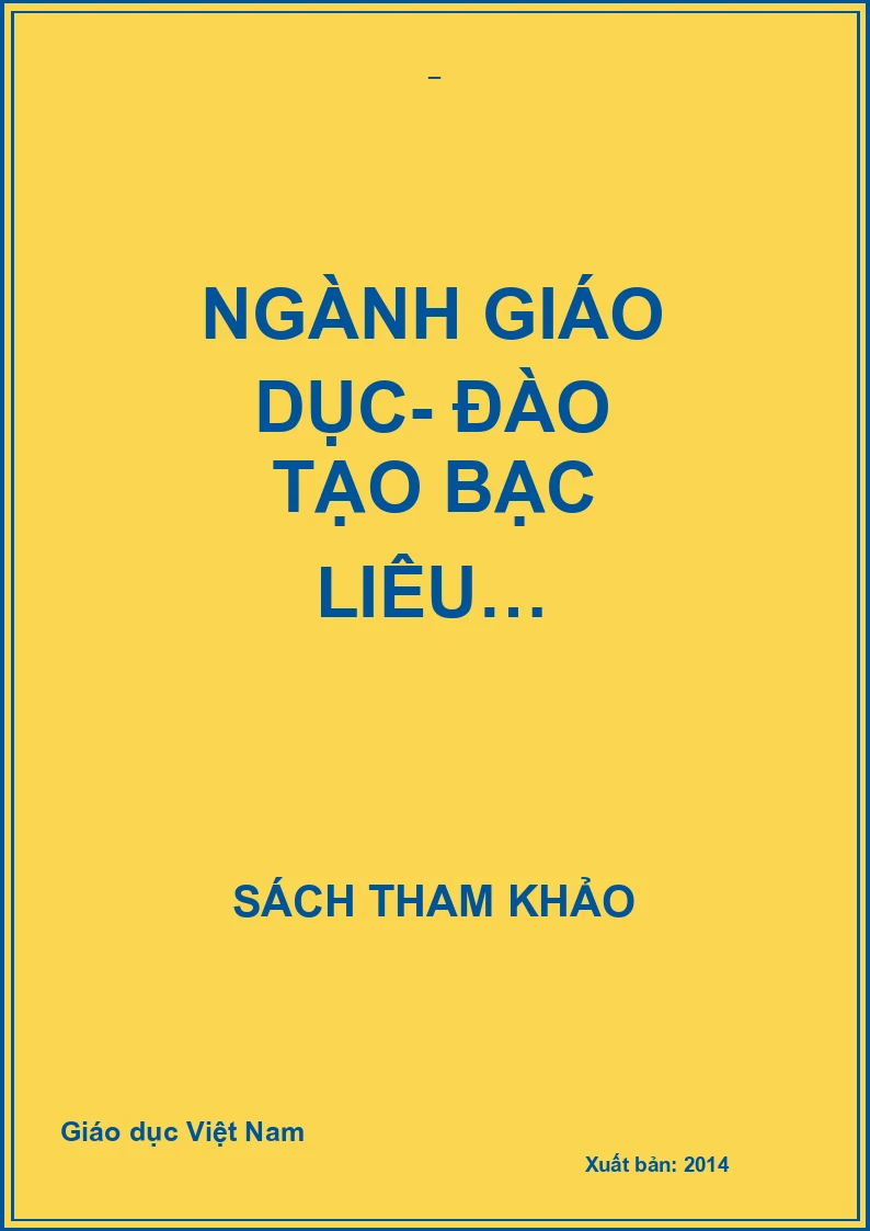 NGÀNH GIÁO DỤC- ĐÀO TẠO BẠC LIÊU…