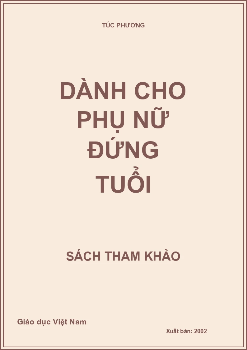 DÀNH CHO PHỤ NỮ ĐỨNG TUỔI