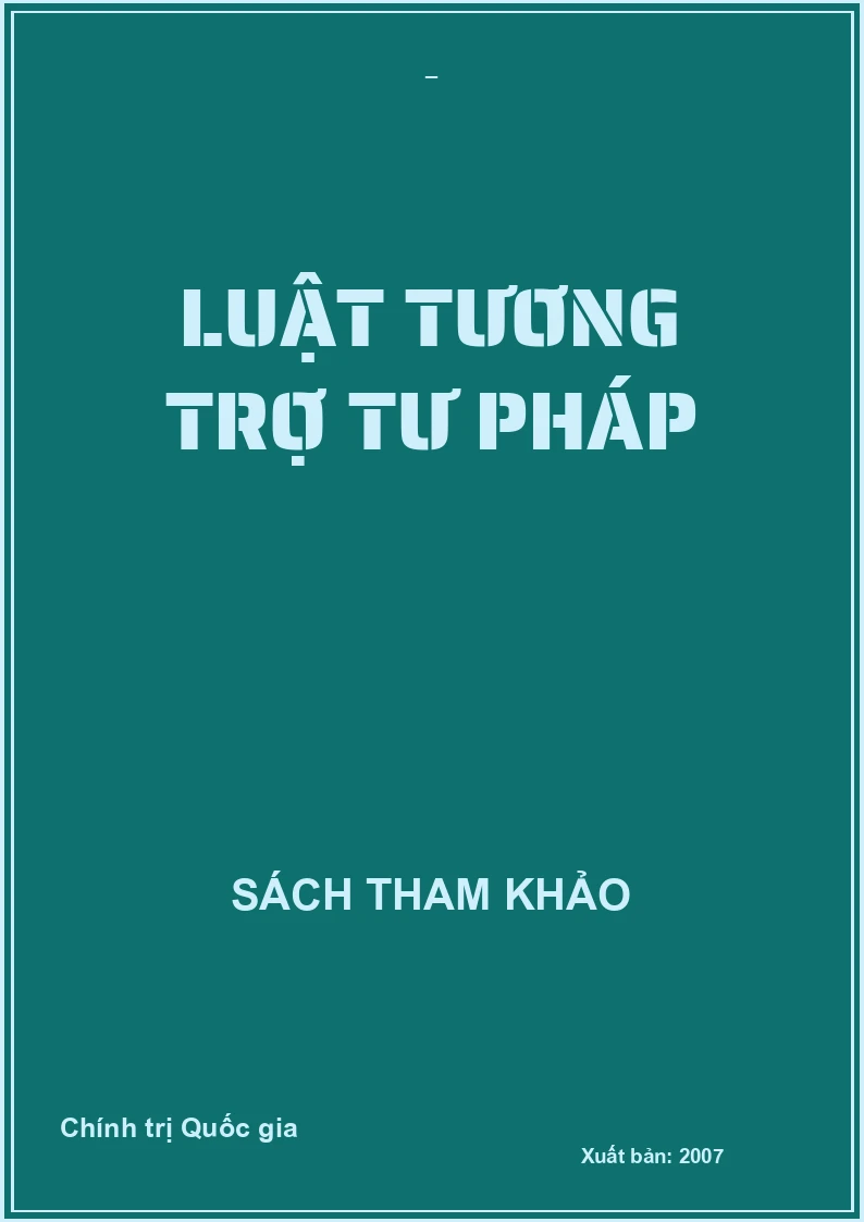 LUẬT TƯƠNG TRỢ TƯ PHÁP