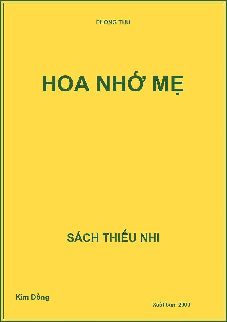 HOA NHỚ MẸ