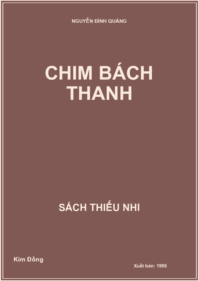 CHIM BÁCH THANH