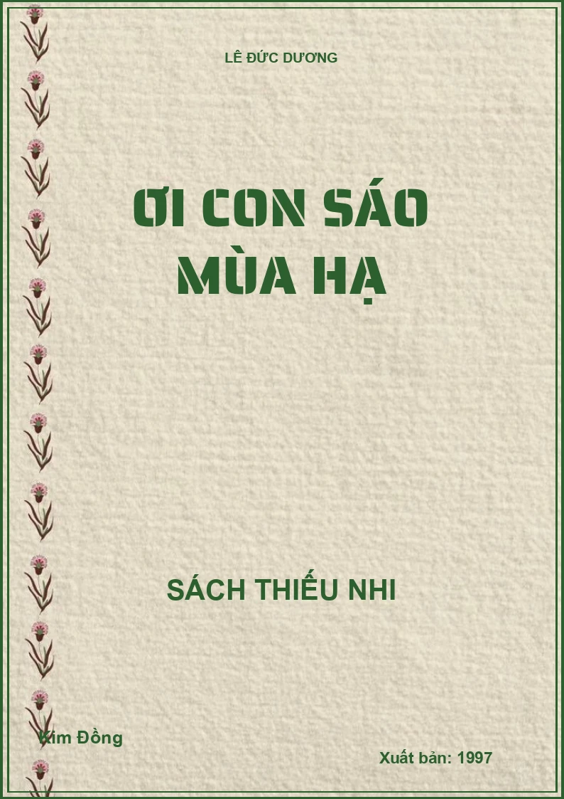 ƠI CON SÁO MÙA HẠ