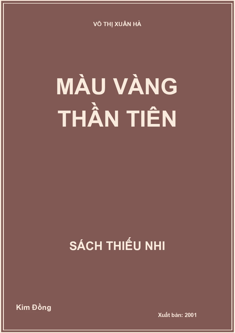 MÀU VÀNG THẦN TIÊN
