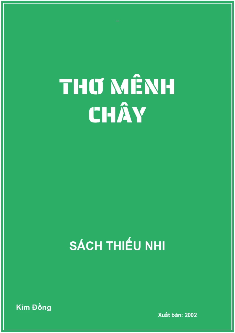 THƠ MÊNH CHÂY