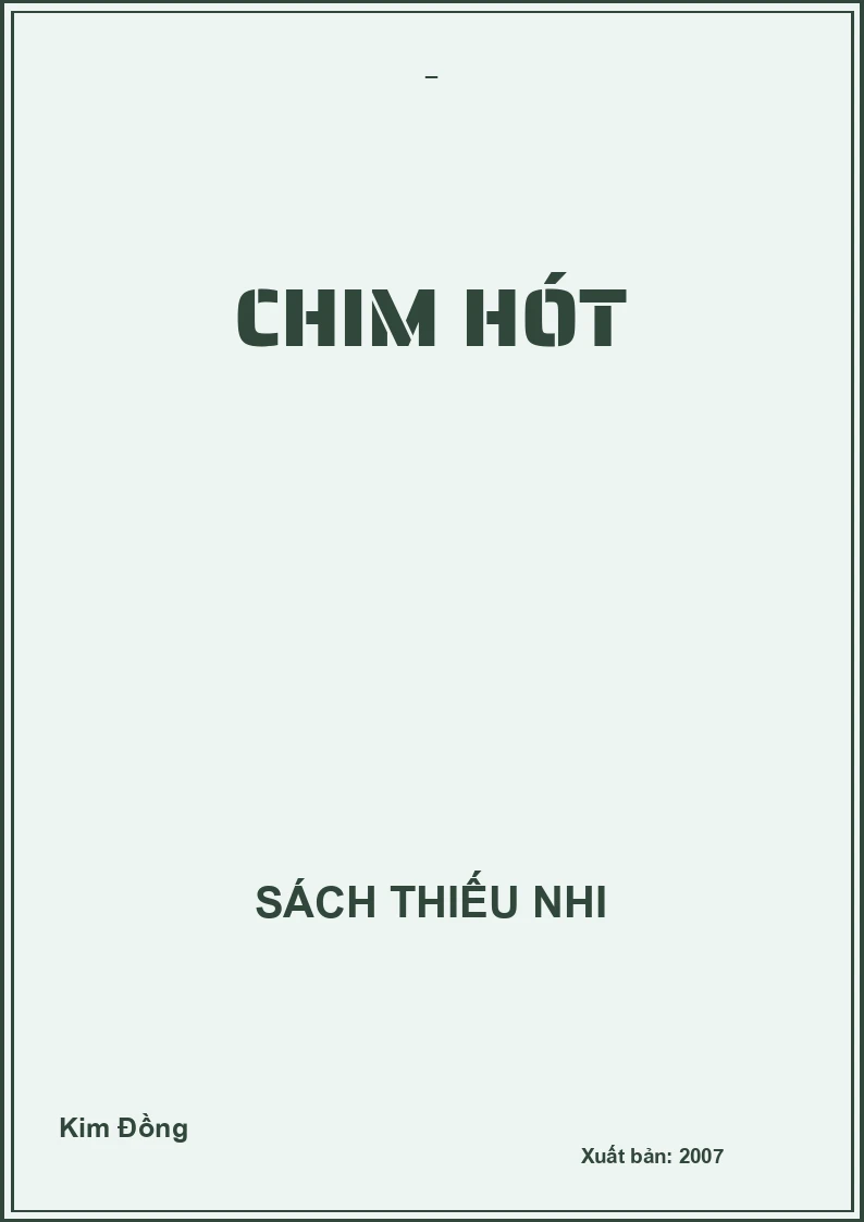 CHIM HÓT