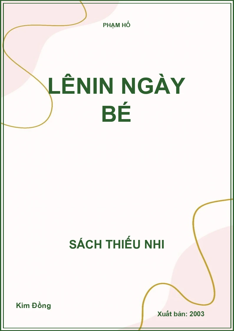 LÊNIN NGÀY BÉ