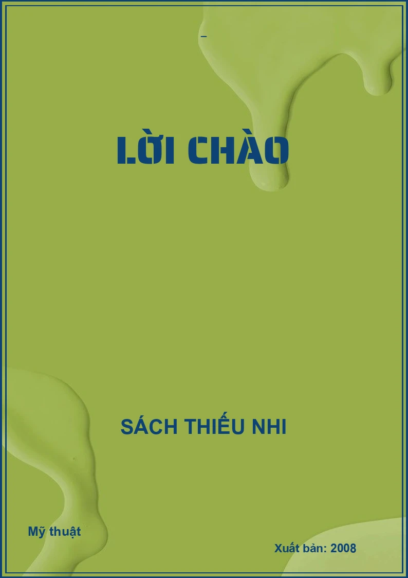 LỜI CHÀO