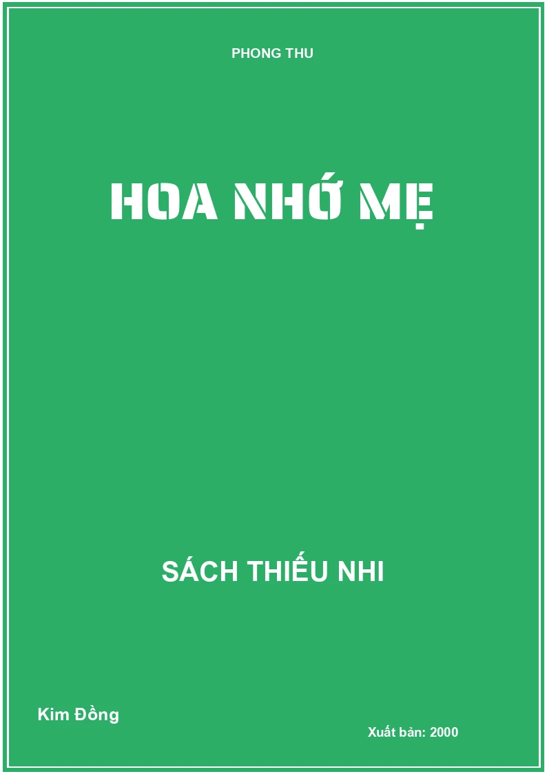 HOA NHỚ MẸ