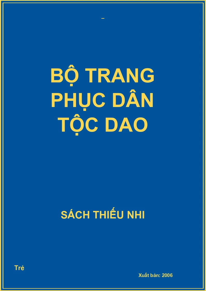 BỘ TRANG PHỤC DÂN TỘC DAO