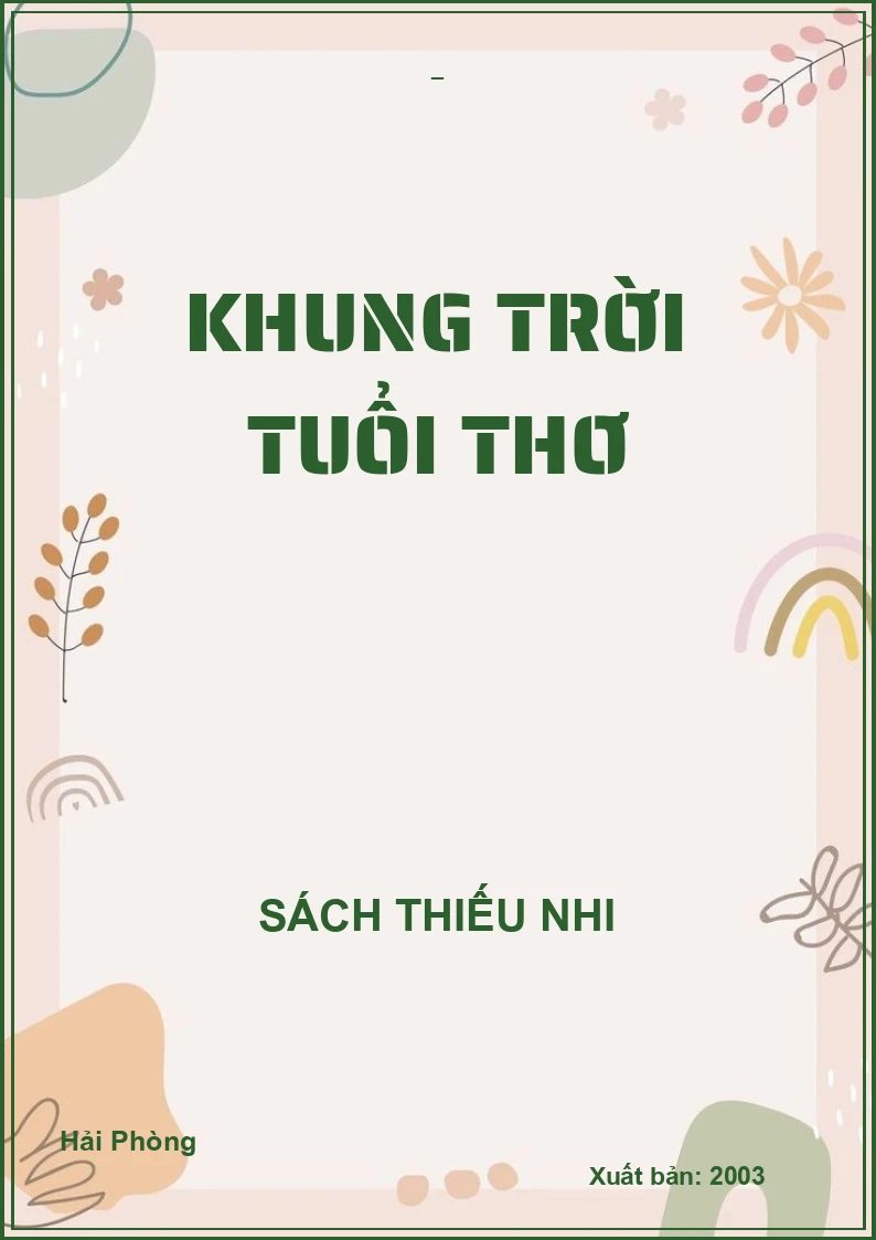 KHUNG TRỜI TUỔI THƠ