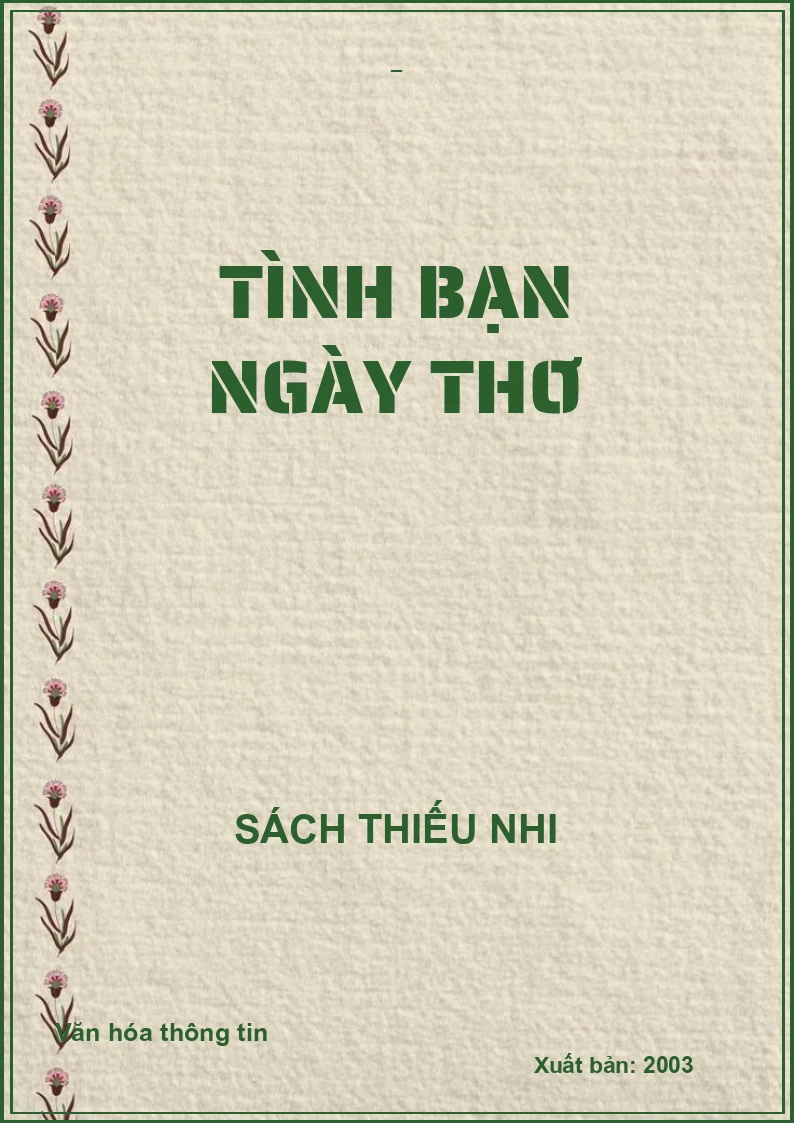 TÌNH BẠN NGÀY THƠ