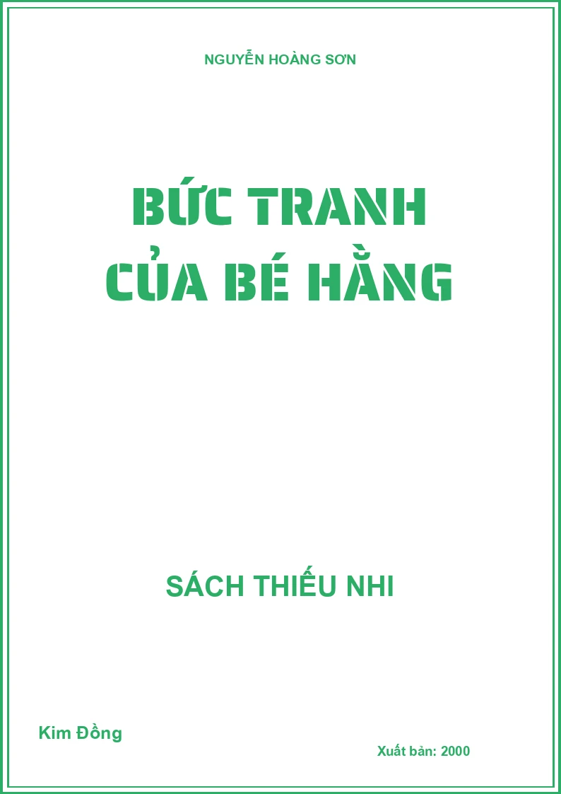 BỨC TRANH CỦA BÉ HẰNG