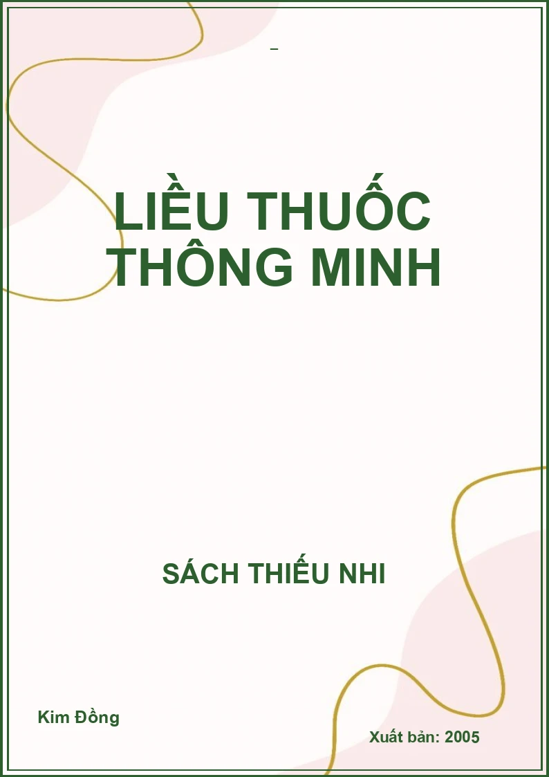 LIỀU THUỐC THÔNG MINH