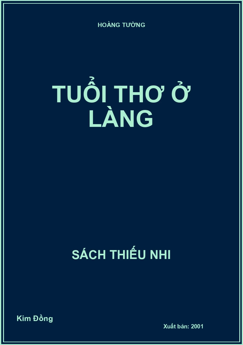 TUỔI THƠ Ở LÀNG