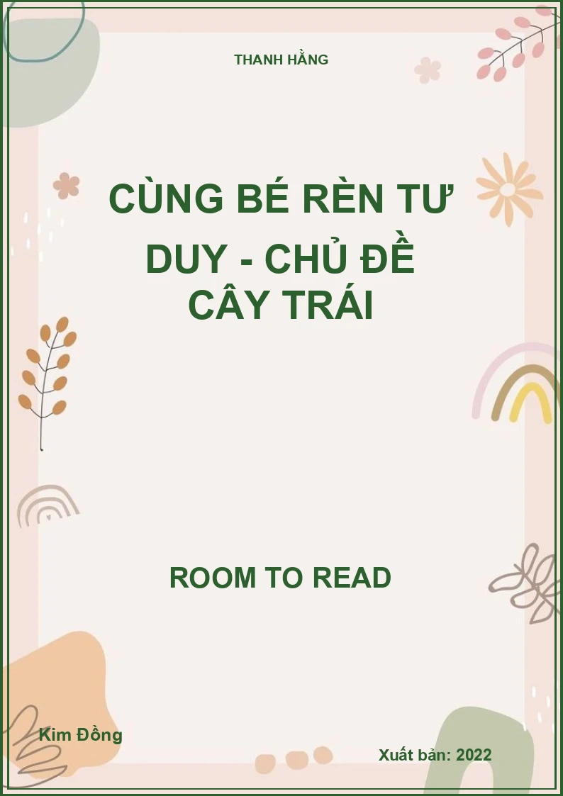 Cùng bé rèn tư duy - Chủ đề cây trái