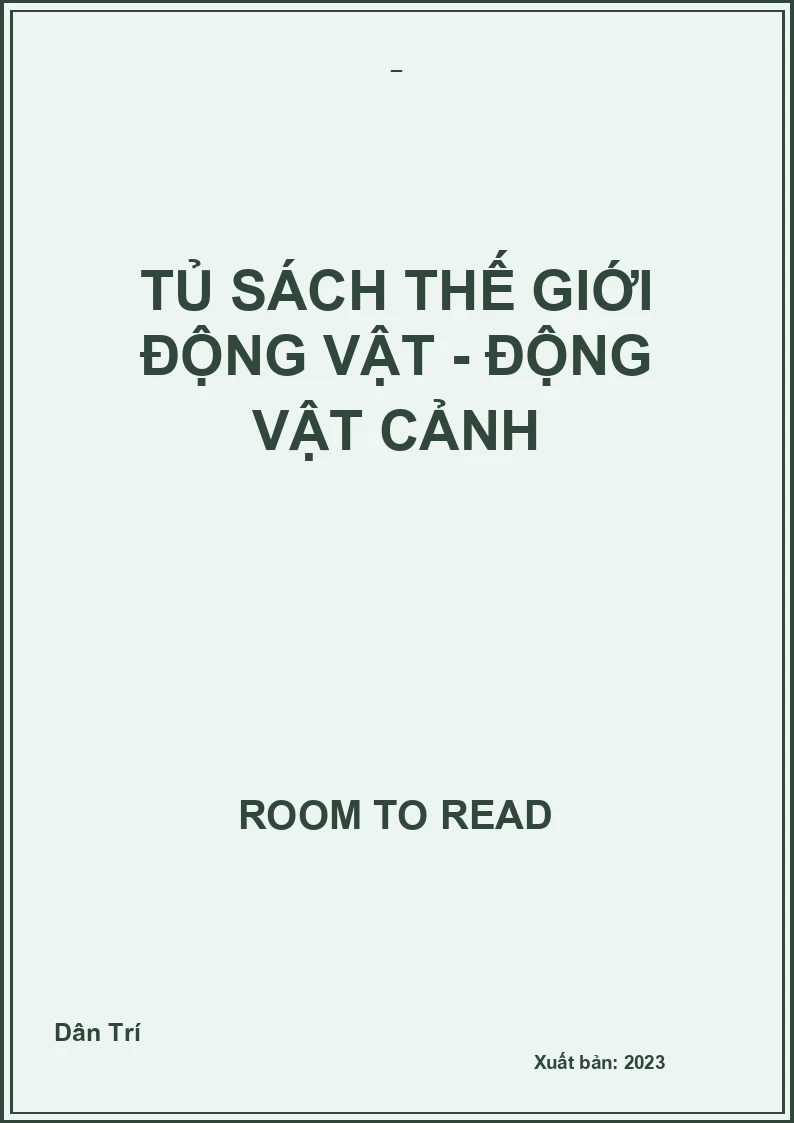 Tủ sách thế giới động vật - Động vật cảnh