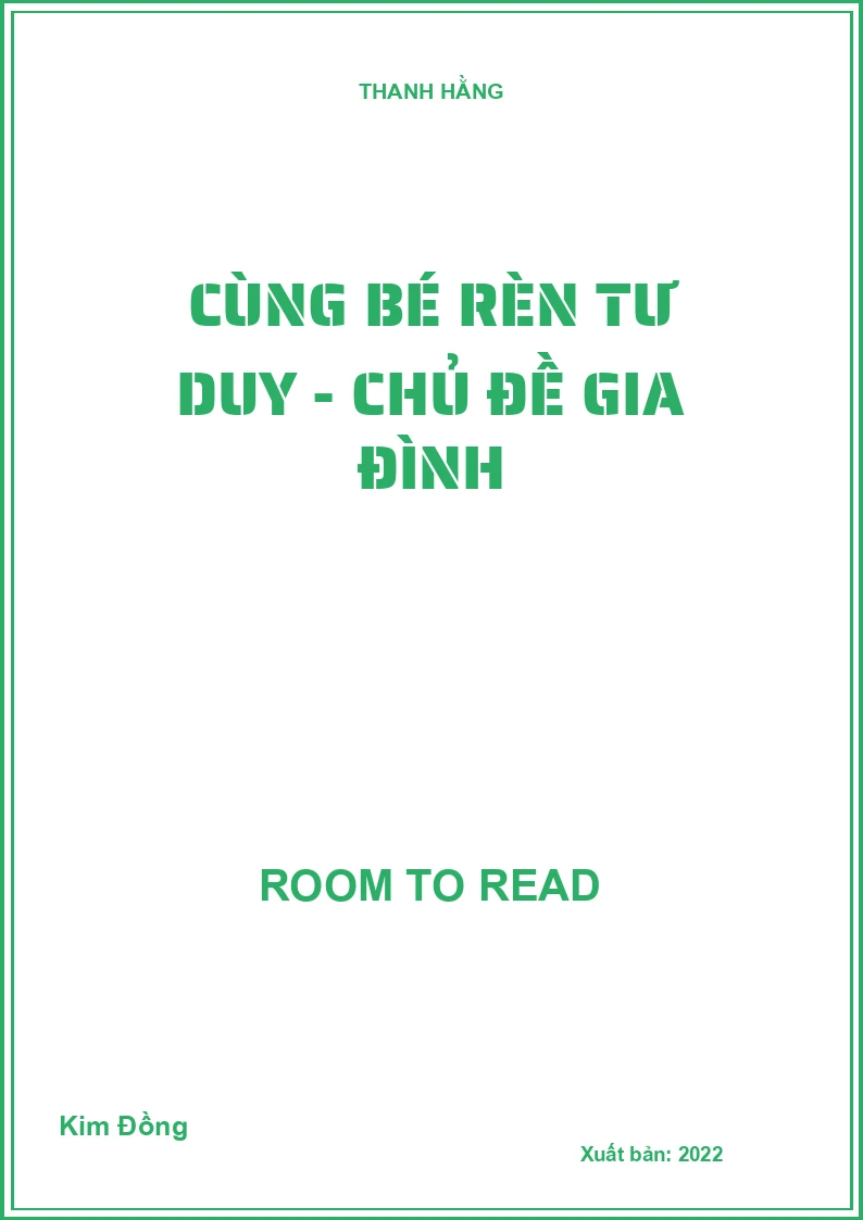 Cùng bé rèn tư duy - Chủ đề gia đình