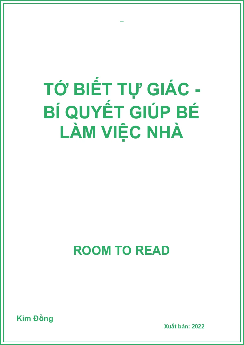 Tớ biết tự giác - Bí quyết giúp bé làm việc nhà