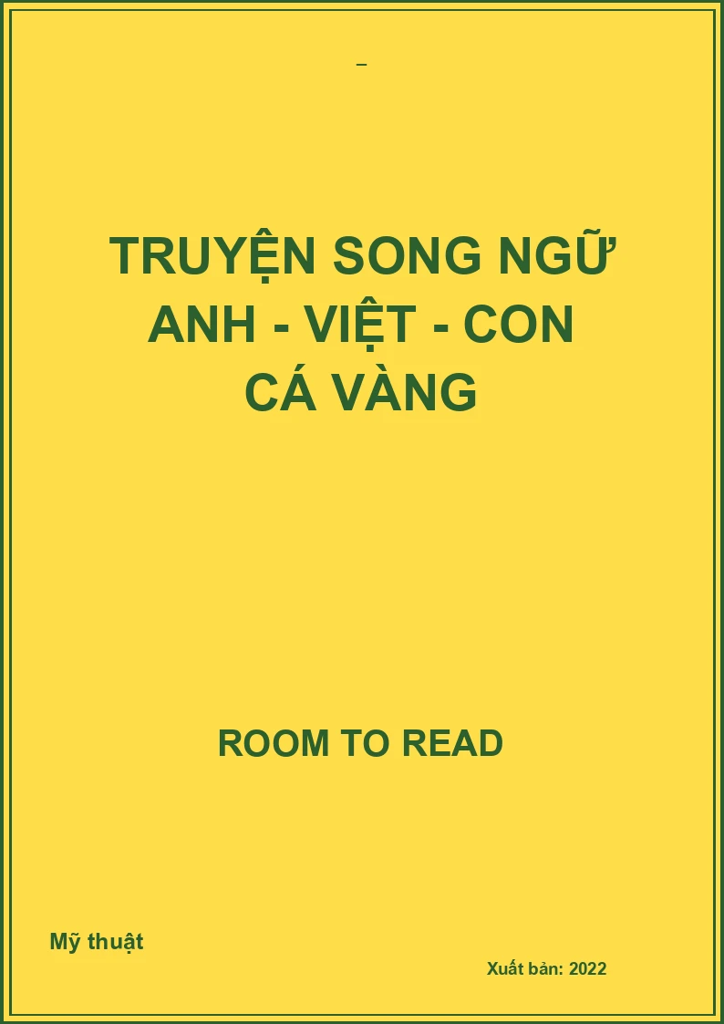 Truyện song ngữ Anh - Việt - Con cá vàng
