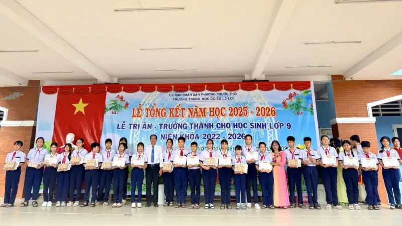 Khép lại năm học 2025 – 2026 với nhiều thành tích đáng tự hào của thầy và trò Trường THCS Lê Lợi