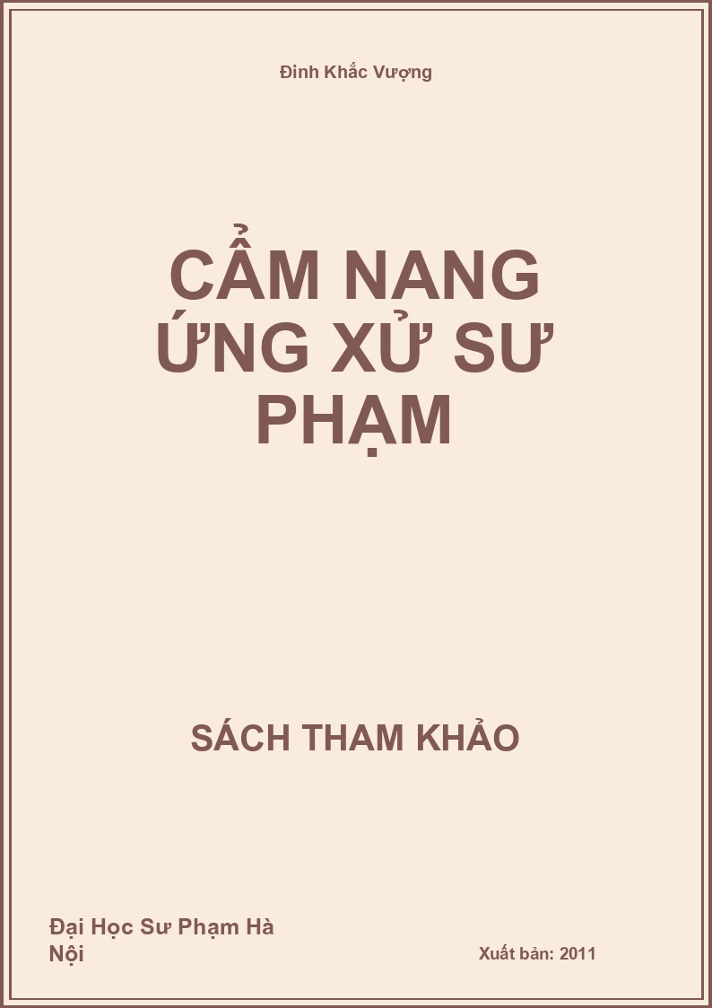 Cẩm nang ứng xử sư phạm
