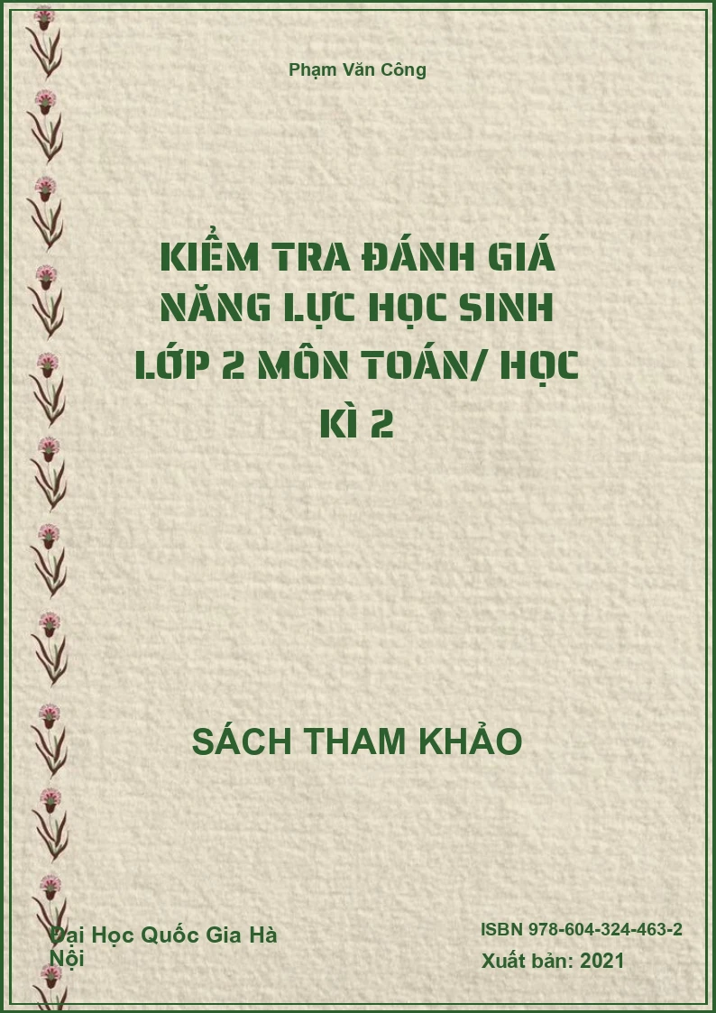 Kiểm tra đánh giá năng lực học sinh lớp 2 môn toán/ học kì 2