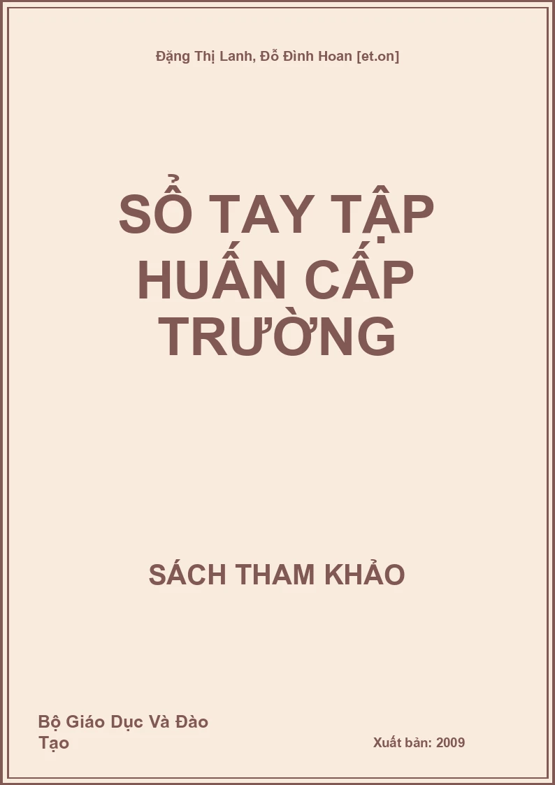 Sổ tay tập huấn cấp trường
