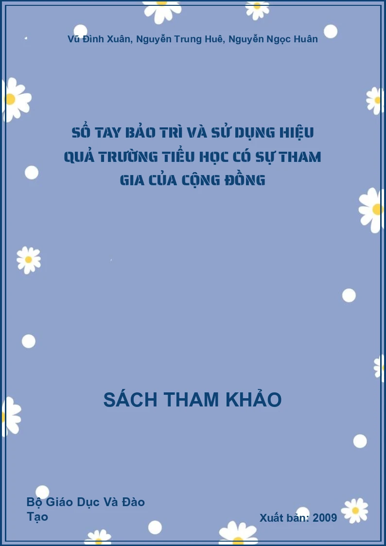 Sổ tay bảo trì và sử dụng hiệu quả trường tiểu học có sự tham gia của cộng đồng