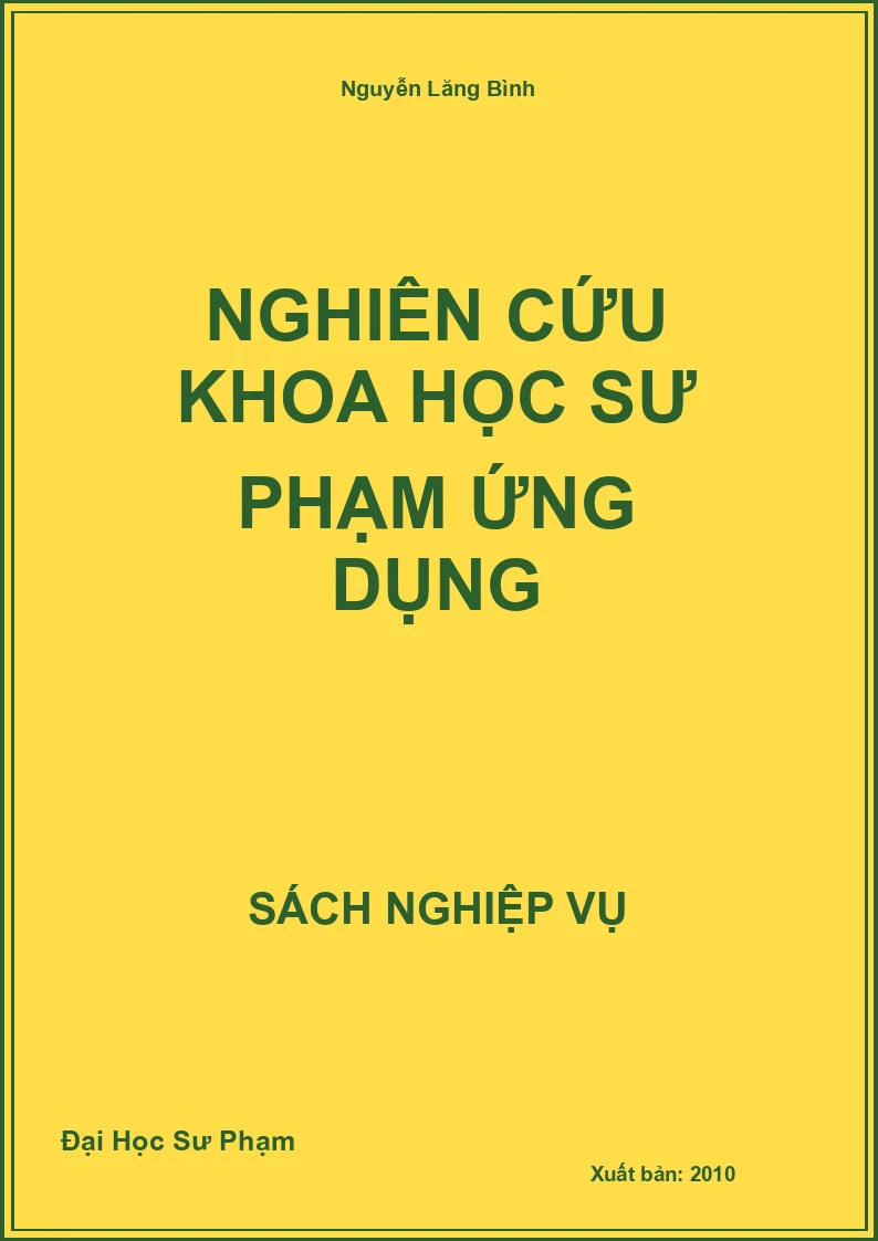 Nghiên cứu khoa học sư phạm ứng dụng