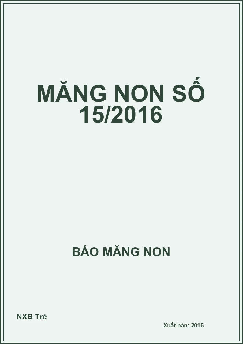 Măng non số 15/2016