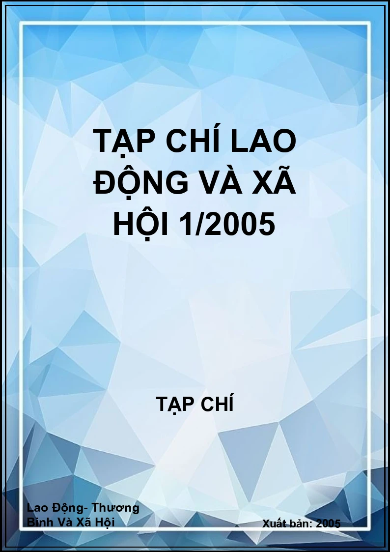 Tạp chí lao động và xã hội 1/2005