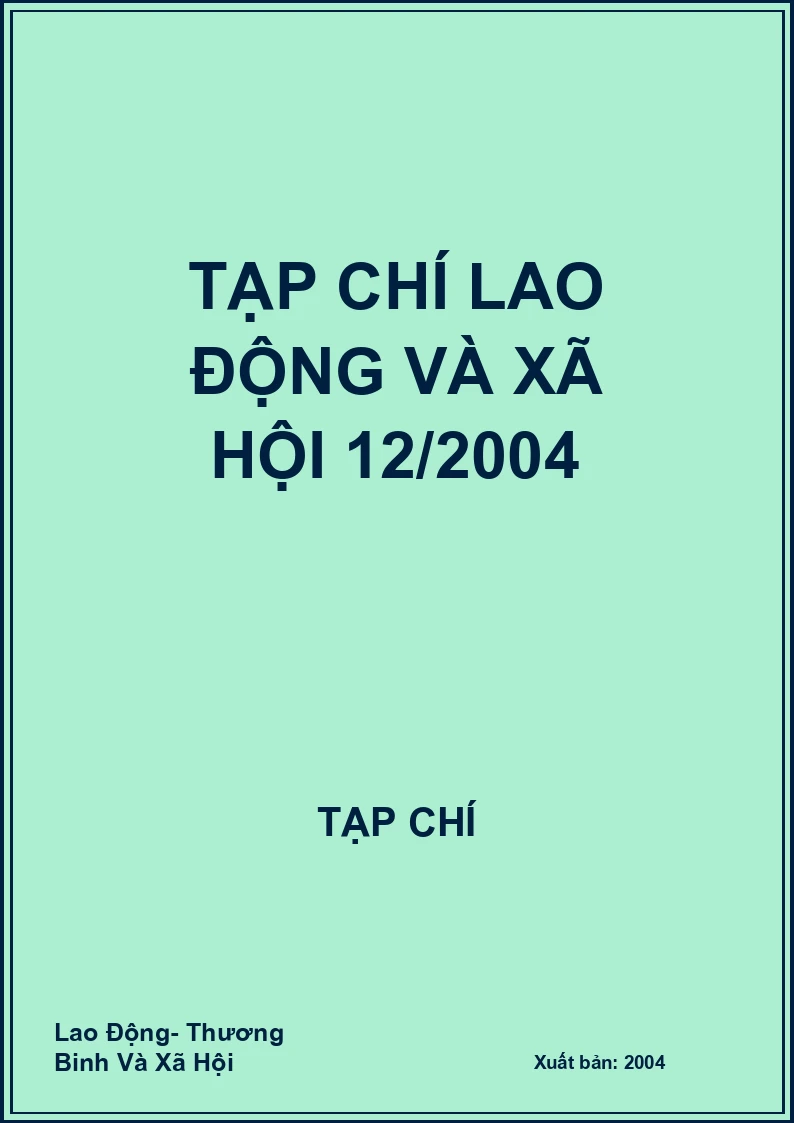 Tạp chí lao động và xã hội 12/2004