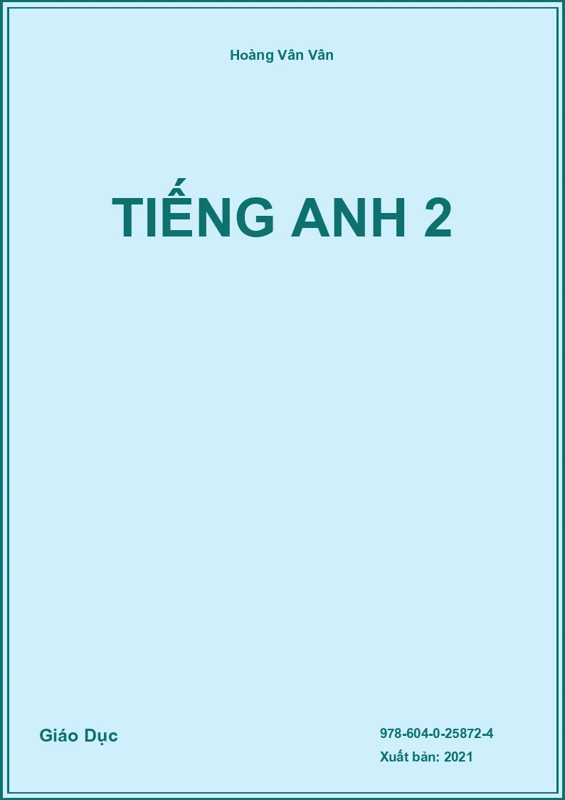 Sách Giáo Khoa Tiếng anh 2- Chân Trời Sáng Tạo